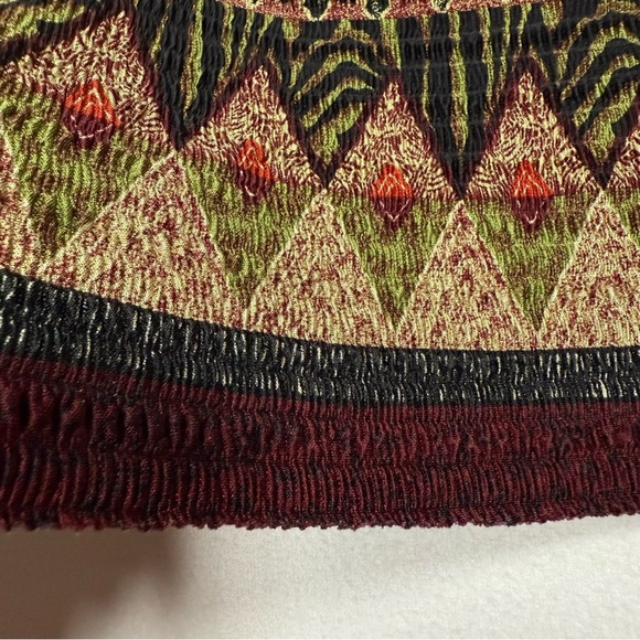 Pleat Pleat VTG Crinkle leopard Tank Top Black large vintage - Picture 3 of 8